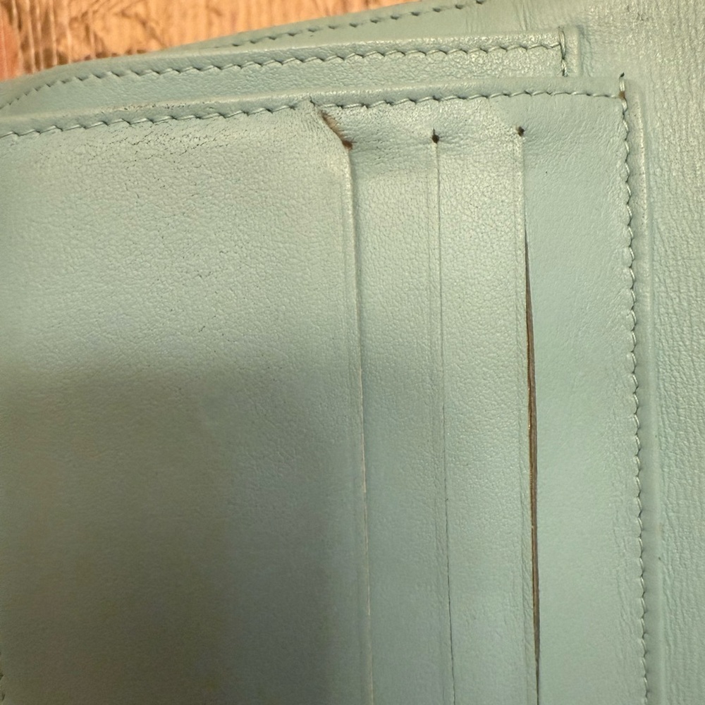 CHANEL Tiffany Blue Quilted Caviar Leather Compact Leather Wallet - Picture 13 of 17